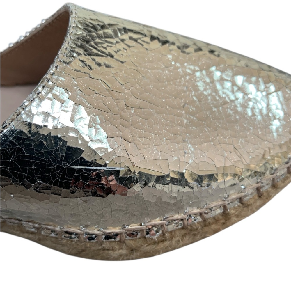 Gaimo Espadrilles Handmade in Spain  Gold and Suede with Textured Finish - Picture 12 of 13